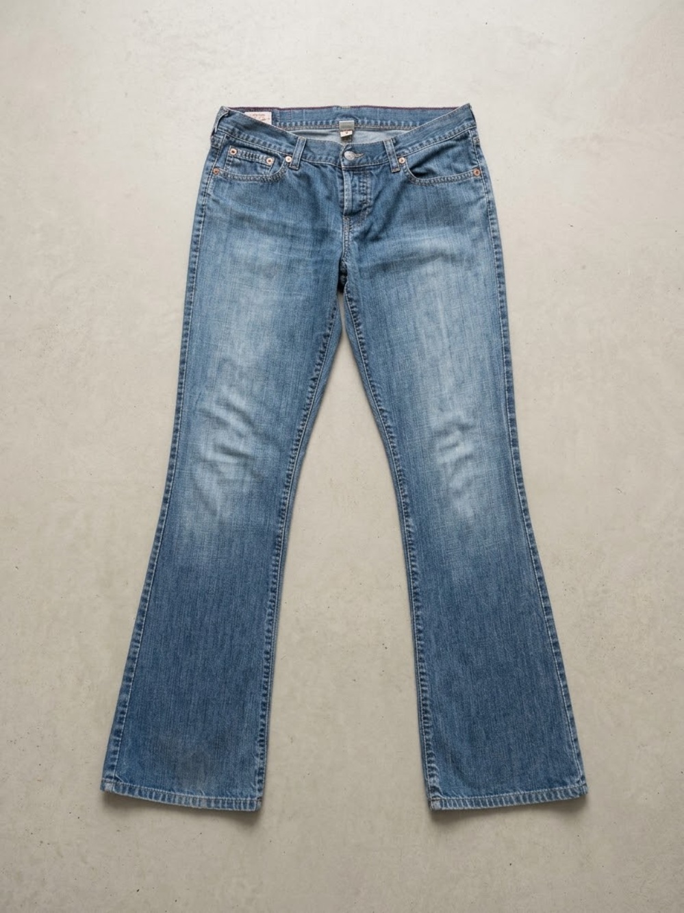 Vintage Y2K Abercrombie & Fitch Low Rise Button Fly Bootcut Jeans Made in USA 8L